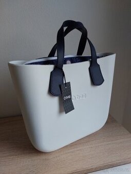 Obag white navy blue night mini