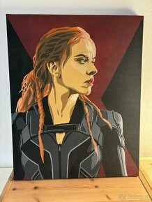 Black Widow 40x50cm akryl na plátne (obraz)