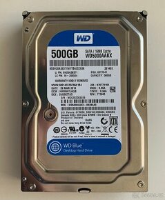 WD Blue 500GB 7200ot. SATA III - 3.5" HDD do PC - 1