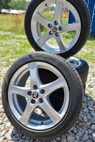 Zimní sada 17" 5x112 pneu 205/50/17 Škoda, VW - 1