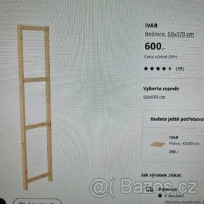 Bočnice IKEA IVAR 4ks