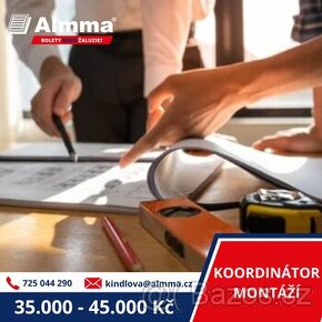 KOORDINÁTOR MONTÁŽÍ 35.000 - 45.000 Kč