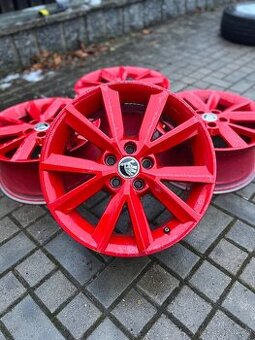 ORIGINÁL Alu Škoda ANTIO R16, 5x100 - TOP STAV