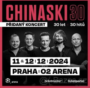 Prodám 2 lístky na Chinaski 11.12.2024