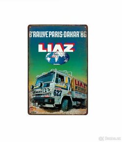 cedule plechová - Liaz: Rallye Paris-Dakar 1986 - 1