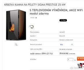 Sigma prestige na pelety 25kw