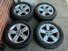 Alu 16" 5x112, orig. VW Corvara + zimní pneu 80%, B8 - 1