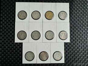 11x Ag Half Dollar - různé ročníky v krásných stavech - 1