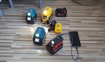 Powerbanka,Aku Milwaukee,DeWALT,Makita,Bosch 18V+LEDsvětlo.