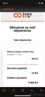 Destroy lonely Prague forevertour 9.4.2025