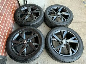 Alu 17" 5x112, orig. škoda "LYRA  BLACK", zimní 85% O4, TOP - 1