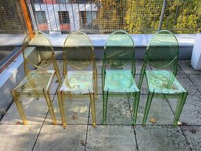 4 Kartell Victoria Ghost židle, 2x žlutá 2x zelená