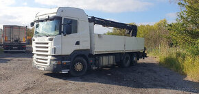 valník SCANIA R 480 6X2 s hydraulickou rukou HIAB, r.v.2007