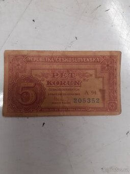 5 korun desky 1949 a94 - 1