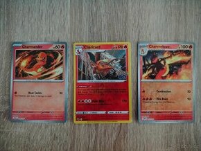 Pokémon karty - Charizard, Charmeleon a Charmander - 1