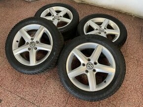 Originál Volkswagen ALU kola 5x112 r16 zimní pneu 6mm - 1