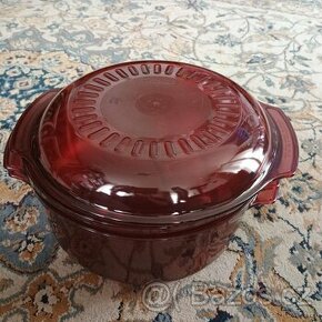 Tupperware 4 Piece Stack Cooker Cranberry - nádoby do MW 4ks