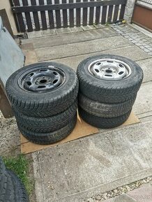 6 ks pneu + ráfky na VW Polo, Passat, Golf, Škoda Felicia - 1