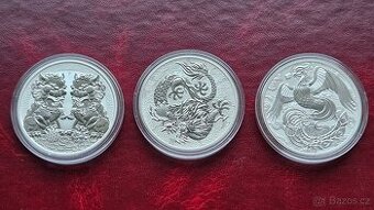 3x 1 oz stříbrná mince Chinese Myths and Legends