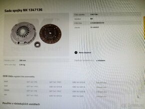 sada spojky NK 1347136 - NOVÁ - Volkswagen - 1