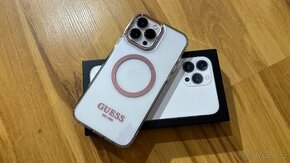 Kryt Guess na iPhone 13 PRO MAX - růžovobílý