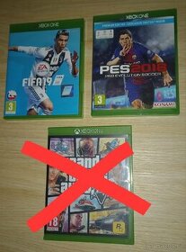 FIFA 2019 a PES 2018 XBOX ONE