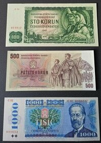 Sada originál bankovek 70+80. léta - chytrá investice