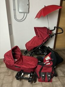 Britax GO 3 kombinace s doplňky Flame Red (2015 full verze)