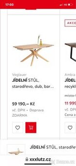 Luxusni jidelni stul Voglauer nove