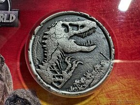 Stříbrná mince 2oz Antique JURASSIC WORLD 2021 lim.