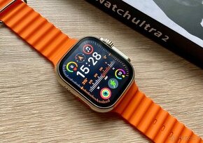 Chytré hodinky Smart Watch Ultra 2 49mm Titan oranžový řem.