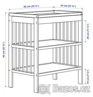 Přebalovací stůl IKEA GULLIVER - NOVÝ(bílý)