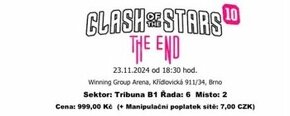 Prodám 2 lístky na Clash Of the Stars 10 - 1