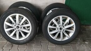 Prodám originální alu kola VW 5x112 R17 pneu 215/55/17 - 1