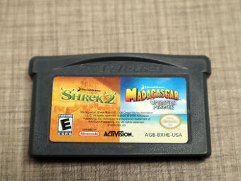 Gameboy Advance – kazeta 2v1 - SHREK 2 - MADAGASKAR - 1