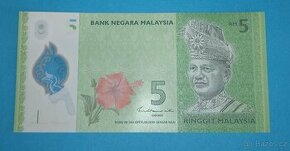 UNC Bankovka MALAJSIE - 5 Ringgit 2021