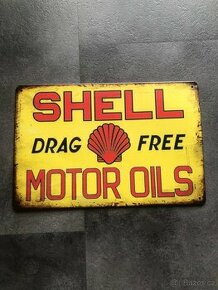 Kovová cedule Shell motor oils