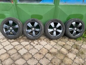 Alu kola Škoda 5x100 r16 zimní pneu