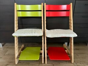 Dřevěné dětské rostoucí židle zn. Jitro s polstrováním - 1