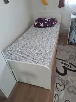 Postel 90x200,ulozny box(suplik) + kvalitni matrace