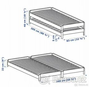 Ikea postele1x 160x200 nebo 2x80x200cm - 1