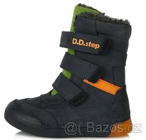 D-D-step zimní kožené barefoot boty vel.35