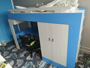 Chlapecká dětská patrová postel + komoda