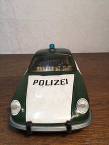 Plechové auto velké Porsche 912 Policejní Joustra