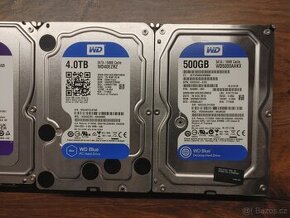 HDD disky 500GB, 1 TB, 2 TB, 4 TB Seagate, WD Blue 4 TB