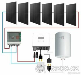 Fotovoltaický ohřev vody 2640Wp, wifi, smart, dual AC