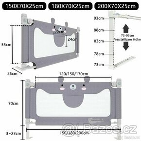 Dětská zábrana na postel 2ks (150 cm a 180 cm) - 1