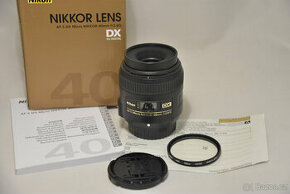 Nikon Nikkor AF-S Micro 40 f/2,8 G DX / TOP STAV.