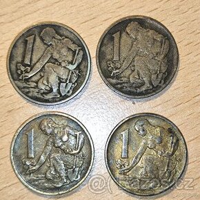 4 x stará 1 KČS - 1962, 1964, 1970, 1980.