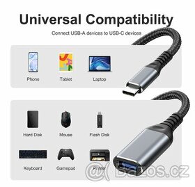 USB Type C - USB 3.1 A OTG Adapter Space Gray